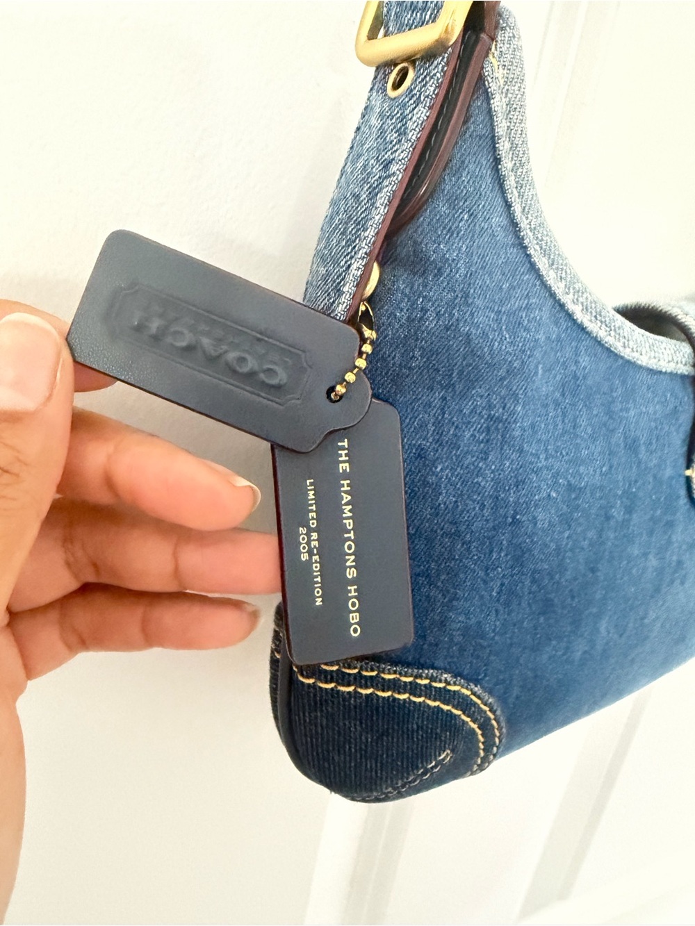 Coach The Hamptons Hobo Denim Bag - Picture 3 of 5